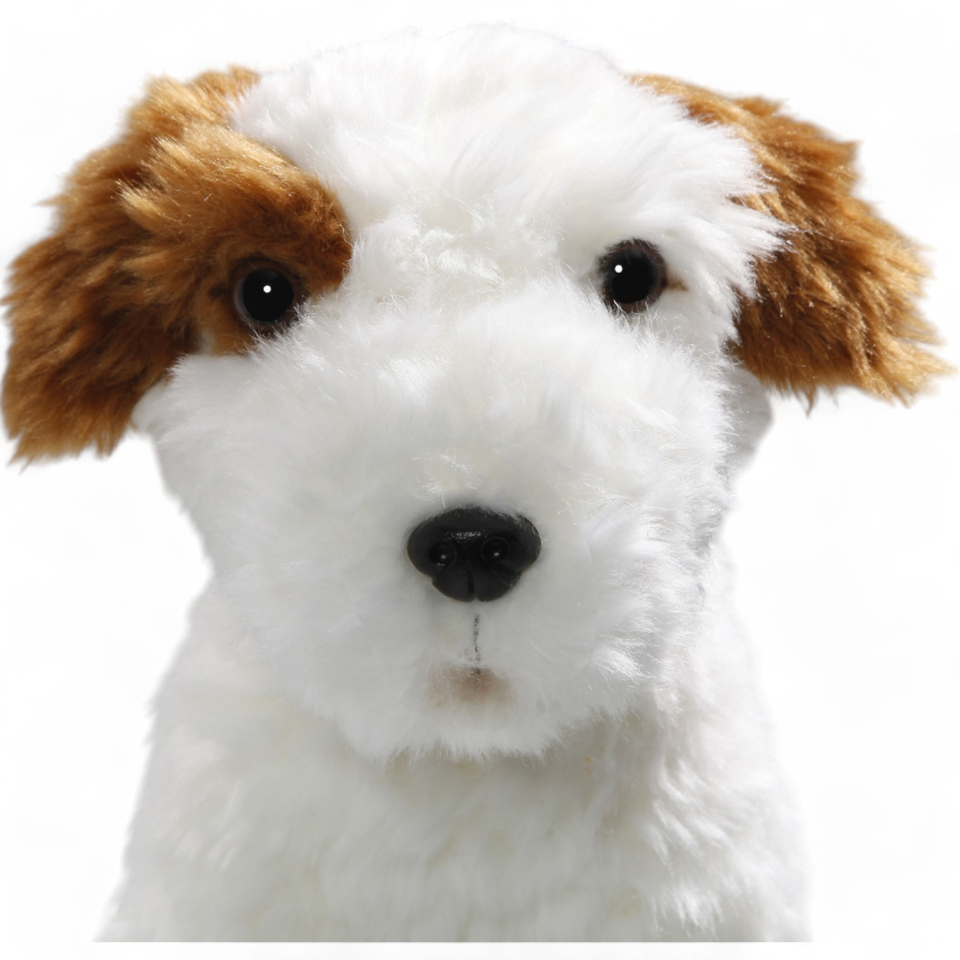 Fox Terrier sitting | soft toy | stuffed animal | plush toy