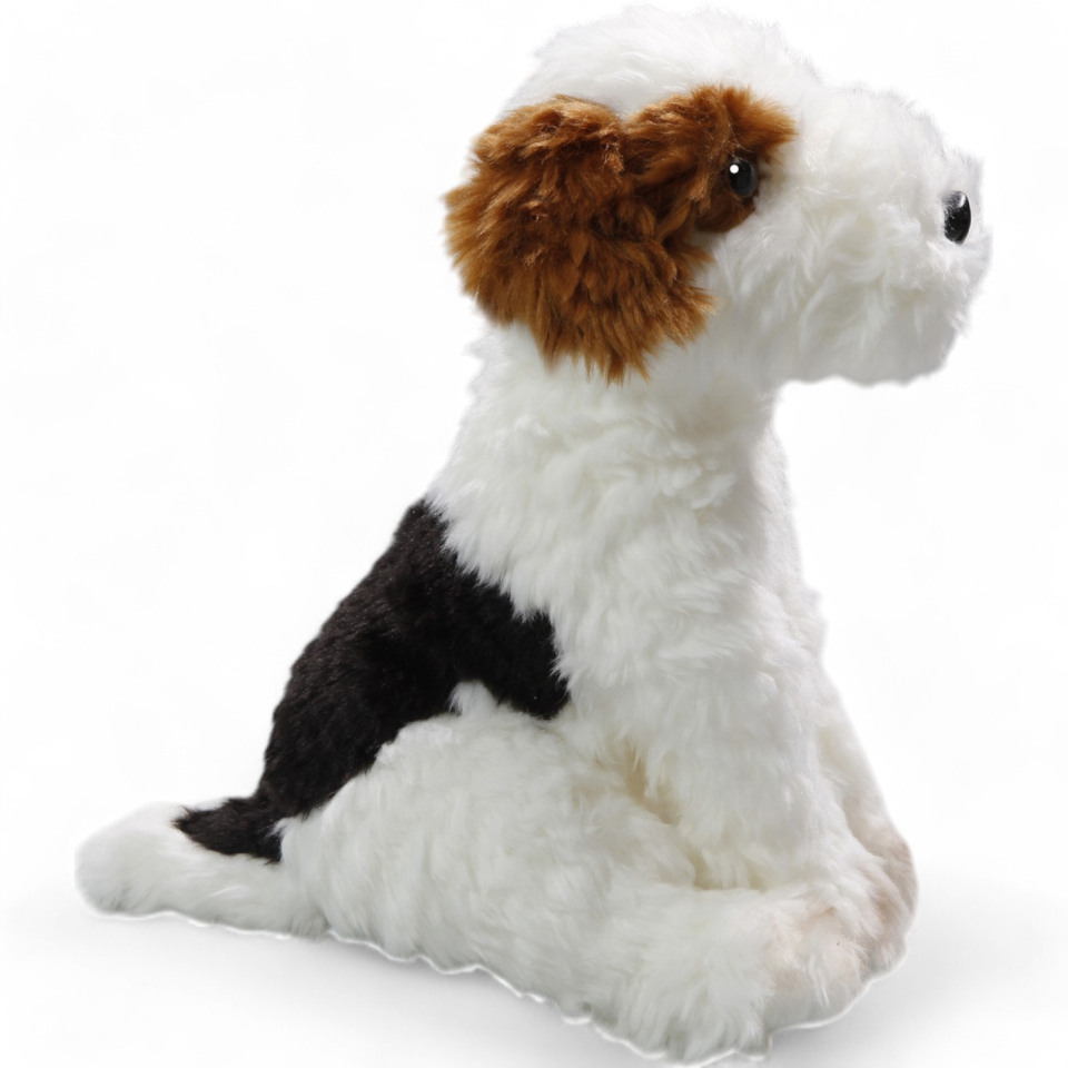 Fox Terrier sitting | soft toy | stuffed animal | plush toy