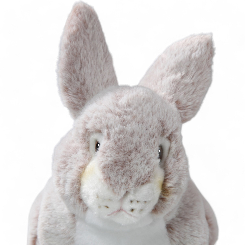 Plüschtier: Hase mit stehenden Ohren rötlich-beige | Kuscheltier | Stofftier