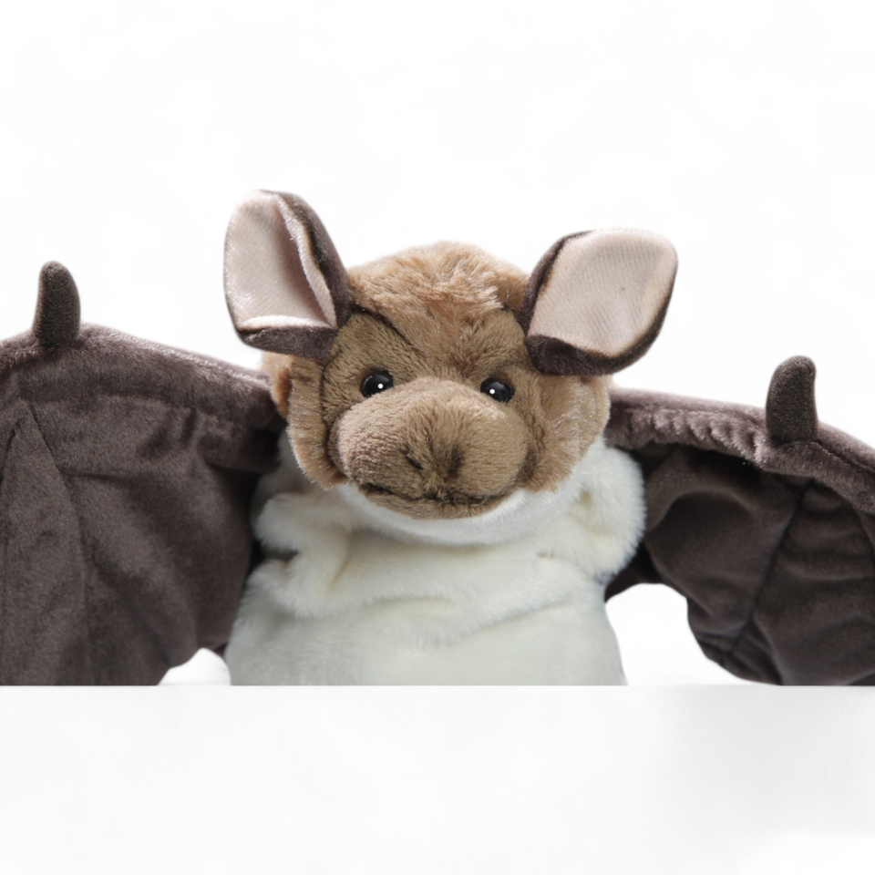 Plüschtier: Fledermaus Handpuppe | Kuscheltier | Stofftier