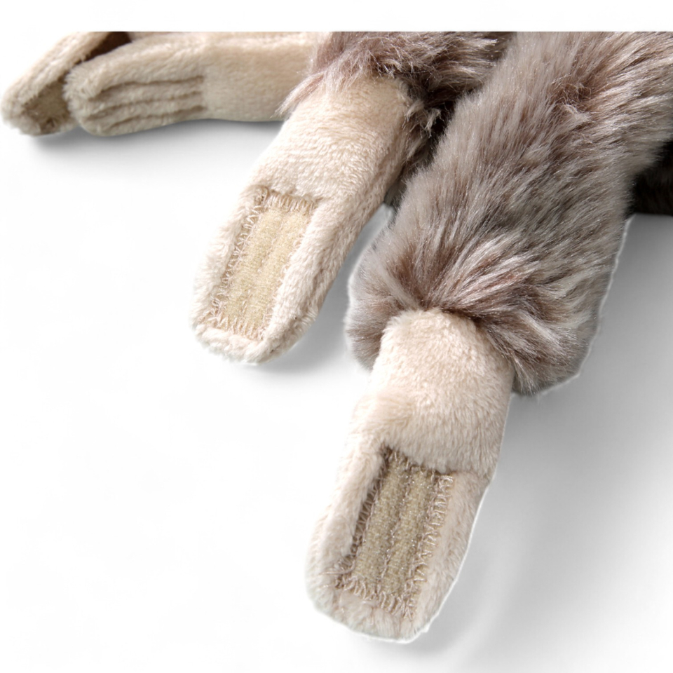 Plüschtier: Faultier mit Klett | Kuscheltier | Stofftier