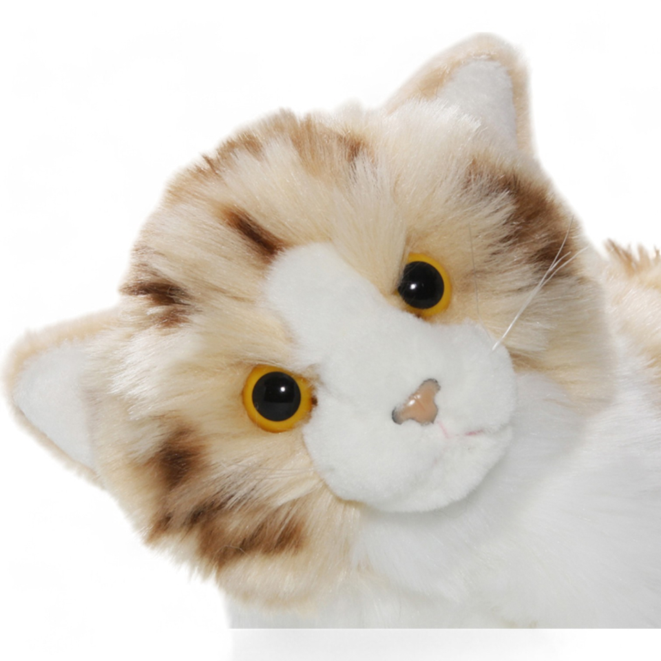Cat standing brown-white | soft toy | stuffed animal | plush toy