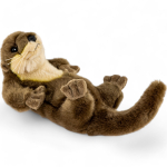 Otter lying, soft toy, stuffed animal