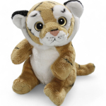 Tiger brown sitting, soft toy, stuffed animal