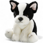 French Bulldog sitting, soft toy, stuffed animal