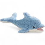 Dolphin with with sound and open mouth blue, soft toy, stuffed animal